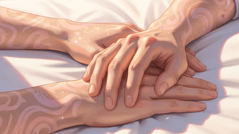 ホテルで親密な時間を過ごす二人の男性