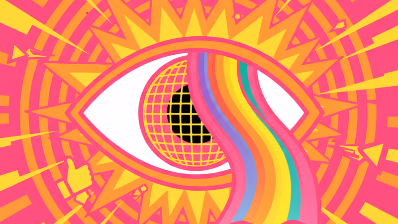 Symbolic image of a stage curtain partially closed