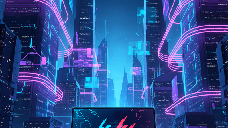 유출된 데이터와 보안 위험을 상징하는 디지털 화면