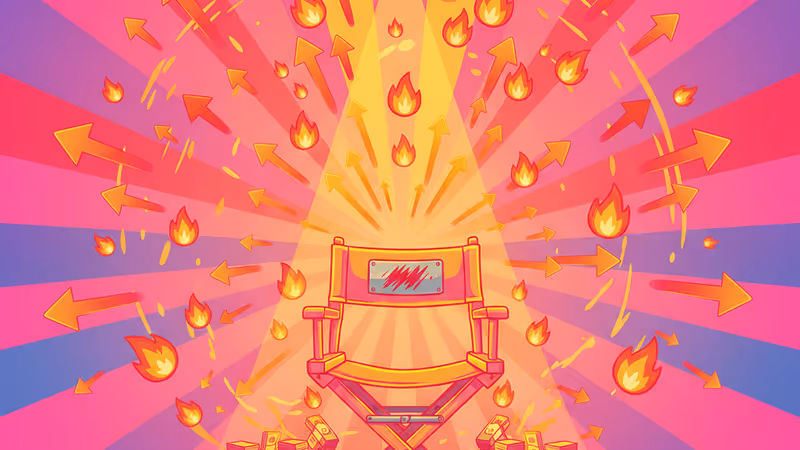 Empty director's chair and cash on set