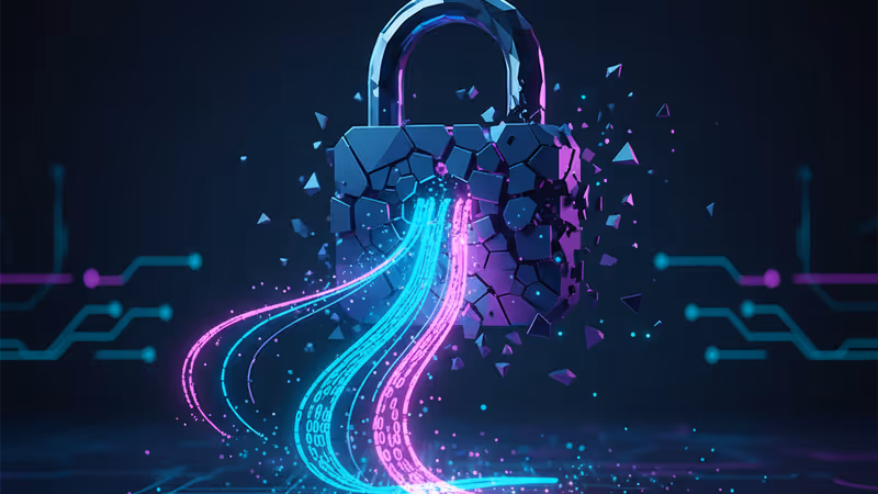 謝罪の意を示す経営者とデジタルデータのイメージ