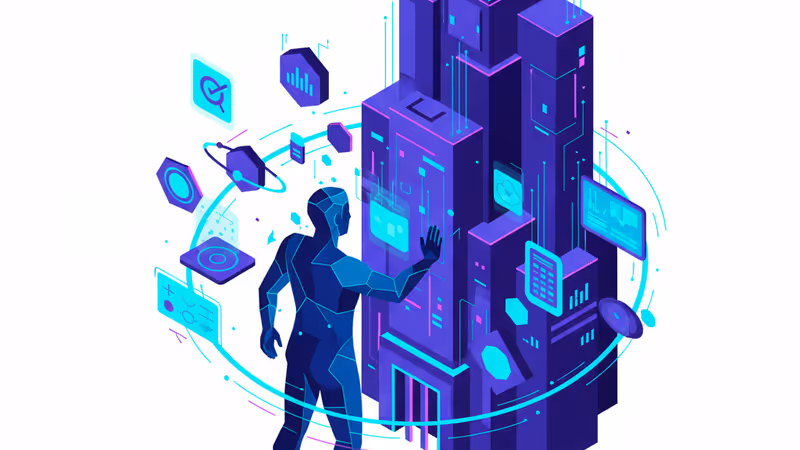 法的な天秤の上で、デジタルプラットフォームのロゴと永住権カードが対比されている様子