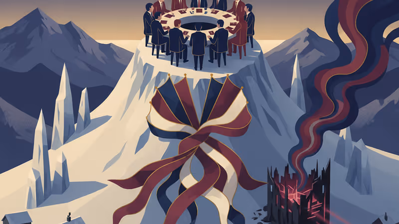 スイス・クラン＝モンタナのスキーリゾートの夕景