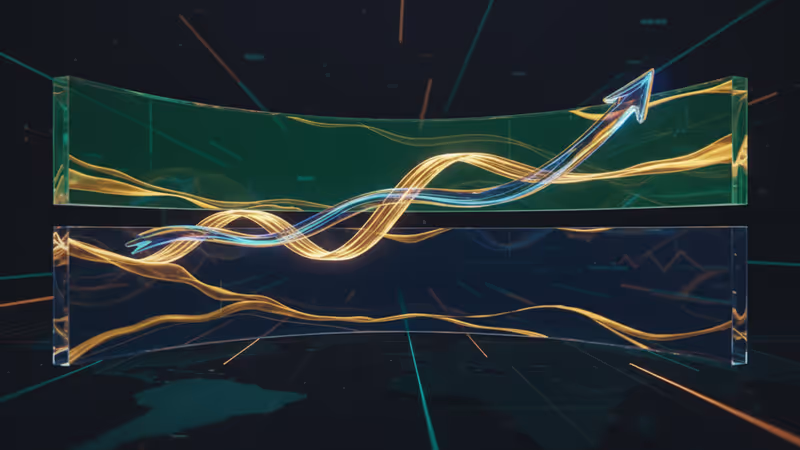 Digital chart showing price trapped between two levels