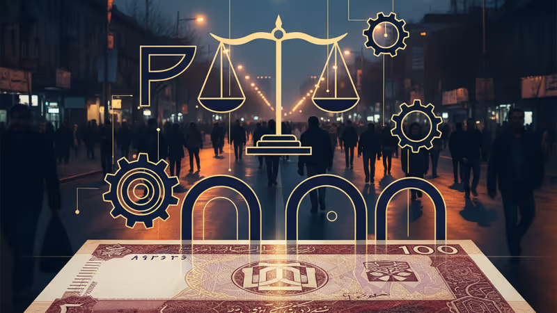 이란 리알화 폭락에 항의하며 거리로 나온 시위대 전경