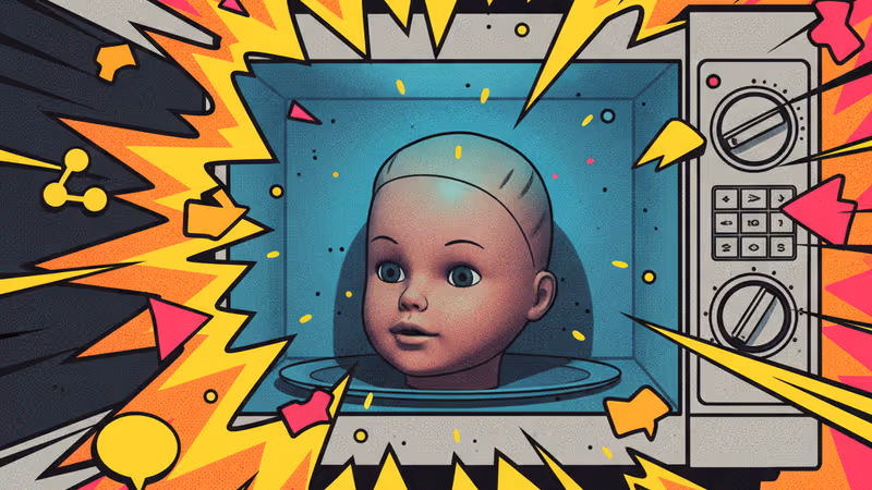 An unsettling image representing the Cursed Image Dealer aesthetic