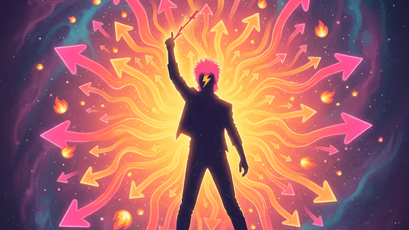 象徴的なメイクを施したデヴィッド・ボウイの芸術的肖像