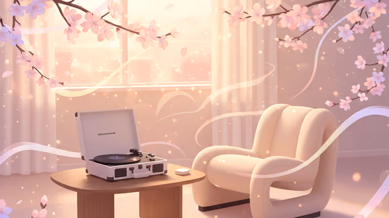 Minimalist and peaceful home interior view