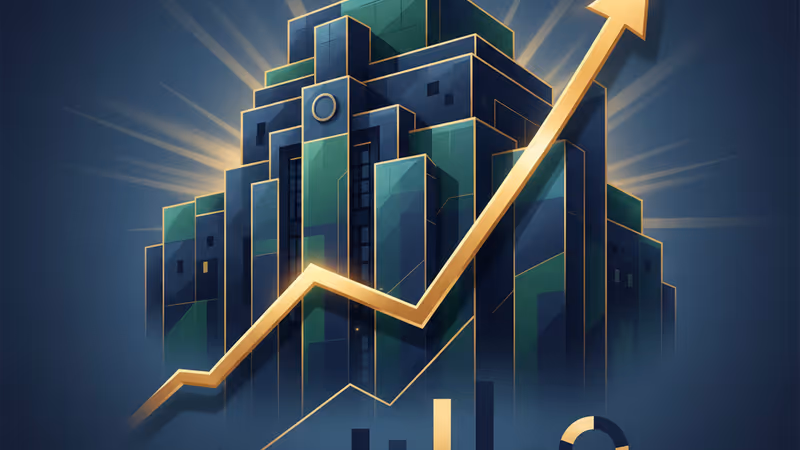 상승하는 소비자물가지수 그래프와 연방준비제도 건물 배경