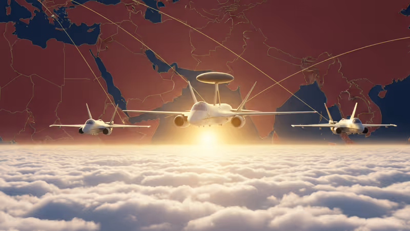 국산 전투기 호위를 받으며 비행하는 E-737 피스아이