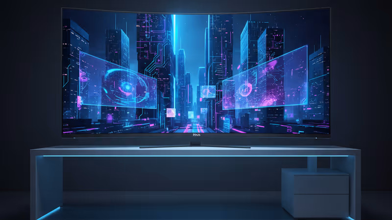 Dell UltraSharp 21:9 超寬顯示器在 CES 2026 展出的近景