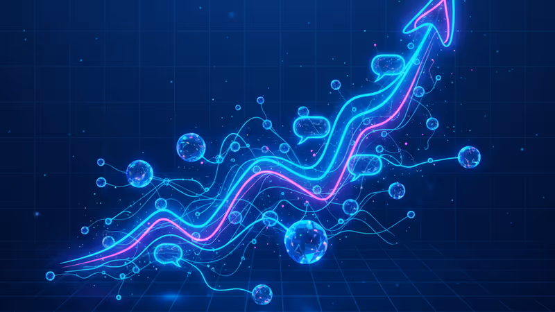 디스코드 로고와 주식 시장 그래프가 겹쳐진 이미지