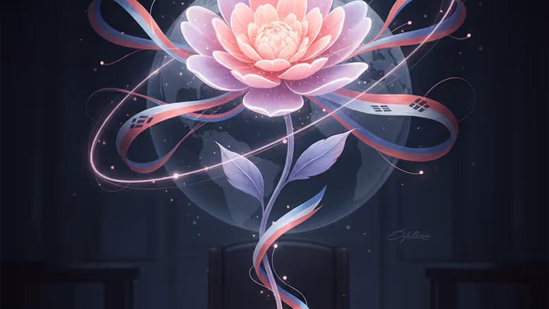 Cinematic symbolic object for the Disney+ drama Bloody Flower