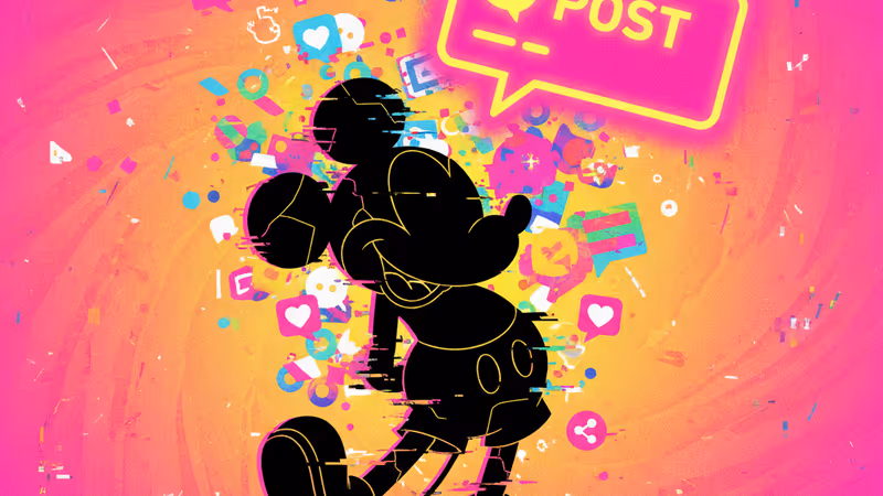 ディズニーのSNS投稿削除と炎上を象徴するイメージ