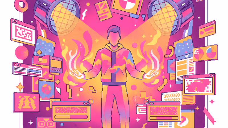 ハリウッドのセットで撮影に臨むワンダーマンの姿