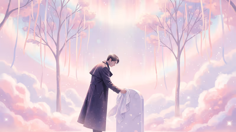 具俊曄在墓園祭拜徐熙媛的示意場景