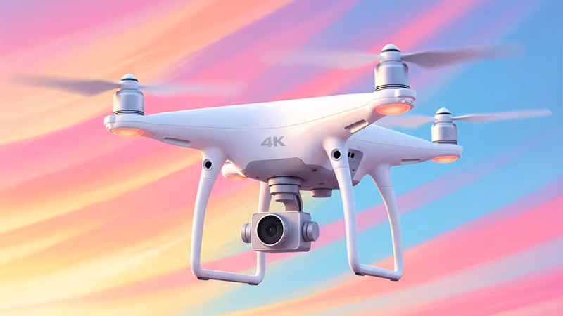 아마존에서 할인 판매 중인 DJI 미니 4K 드론의 비행 모습