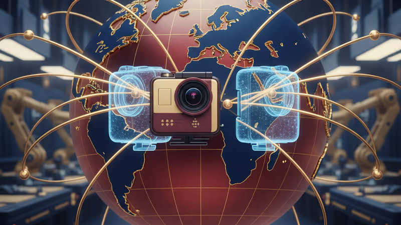 反映地緣政治緊張局勢的高科技相機鏡頭特寫