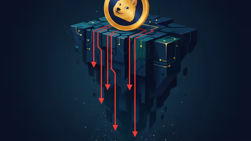 ドージコイン、重要支持線0.129ドル割れ。売り圧力強まり下落リスク高まる