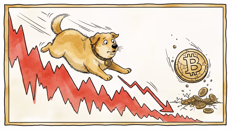 狗狗幣暴跌7%，比特幣風險情緒重創迷因幣投資者