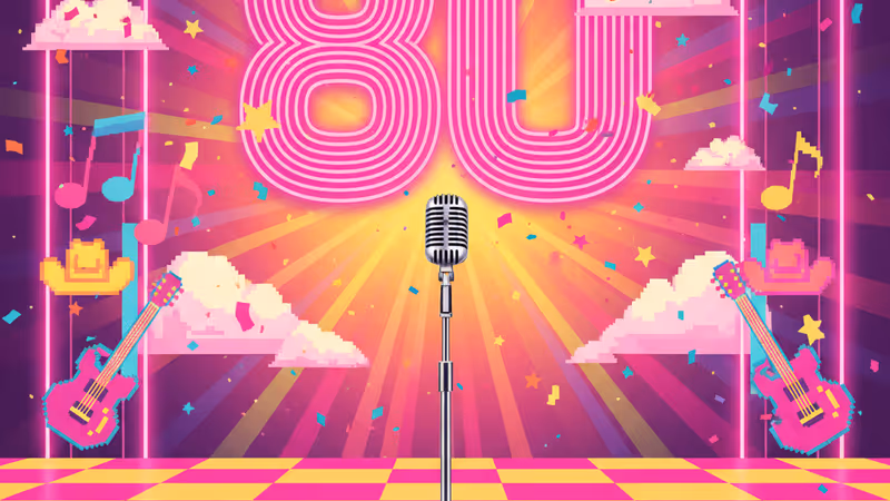 내슈빌 그랜드 올 오프리 무대 위에 놓인 헌정 공연 소품