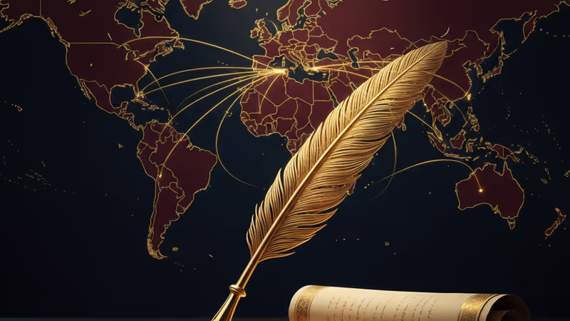 川普與世界領袖在和平之板憲章前合影