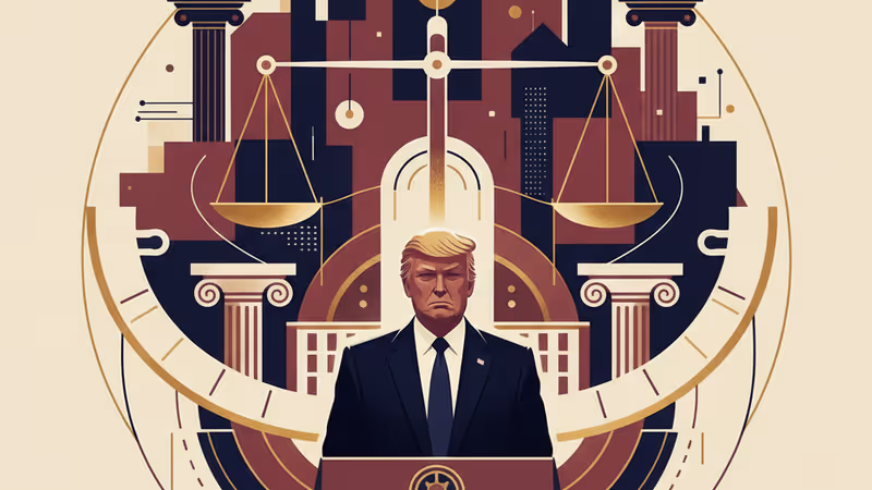 デトロイト経済クラブで演説するトランプ大統領