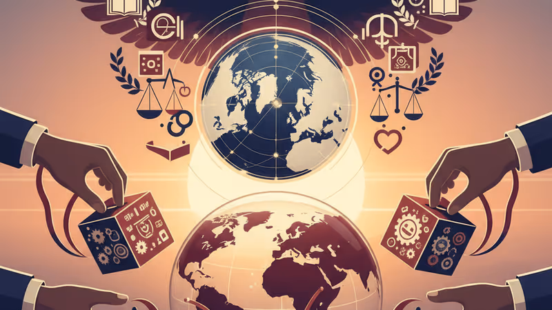 Digital Arctic map highlighting Greenland with strategic data overlays