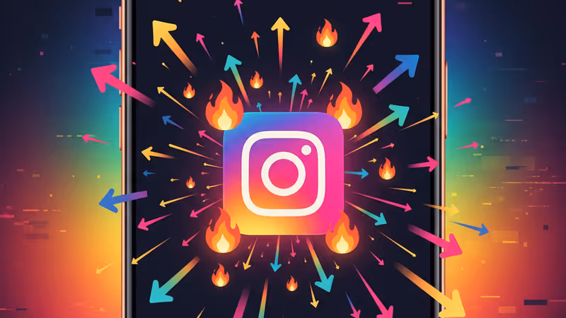 Smartphone screen showing a suspicious email notification with the Instagram logo