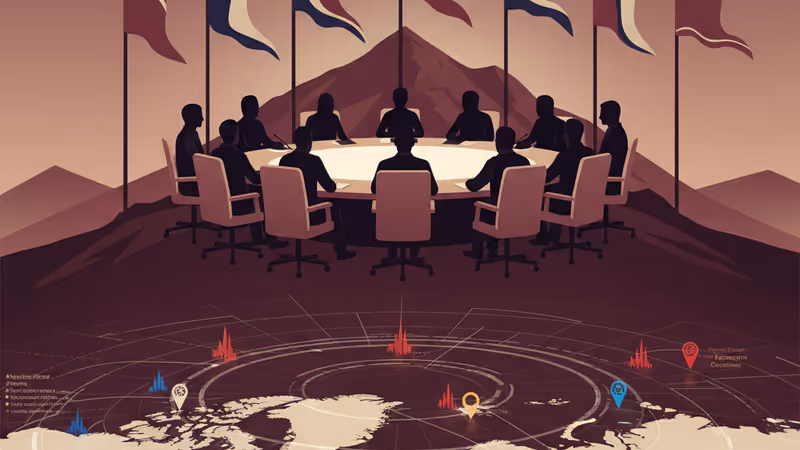 北極圏の地政学的対立を象徴するグリーンランドのデジタルマップ