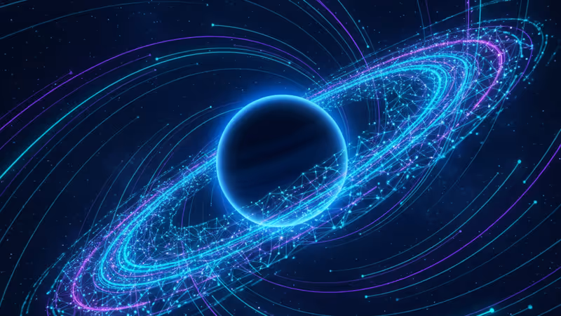 Artist's impression of a Saturn-sized rogue planet in deep space