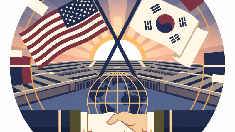 Defense official Elbridge Colby in a diplomatic setting representing the US-ROK alliance.