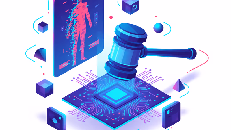 象徵 X 平台 AI 影像生成爭議與法律訴訟的數位示意圖