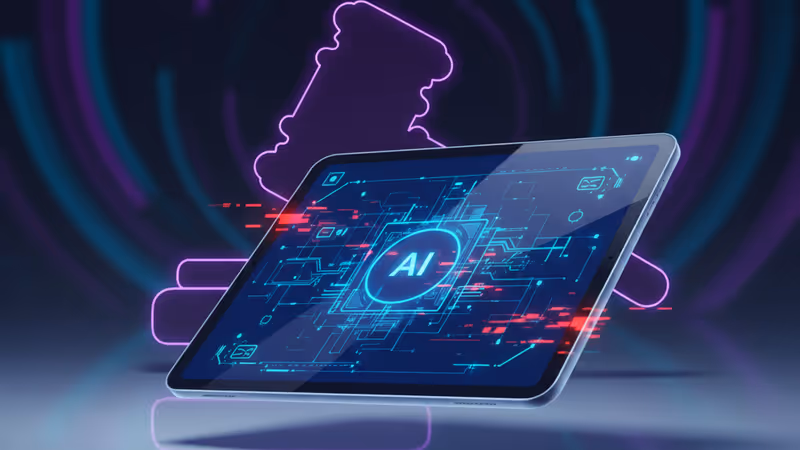 경고 메시지와 법적 심판을 상징하는 그록 AI 인터페이스 전경