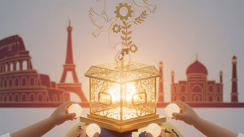 미국 의사당 내부의 빈 복도와 길게 드리워진 그림자