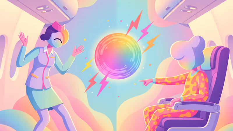 2025年の迷惑行為エピソードを象徴する、特権意識を持つ人物のイラスト