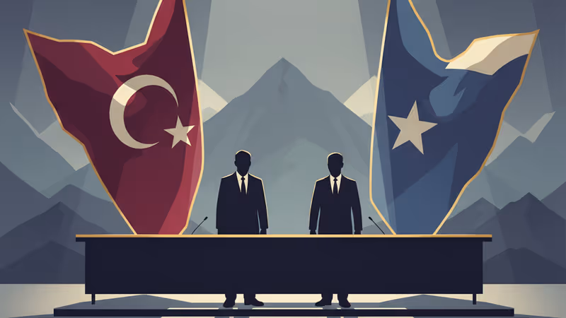 Erdogan and Mohamud at a joint press conference in Ankara