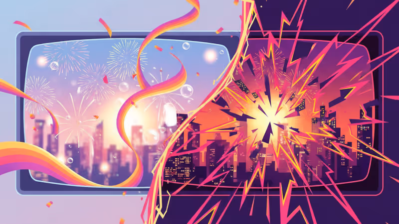 Image contrasting Andy Cohen on TV and Eric Adams' social media response.