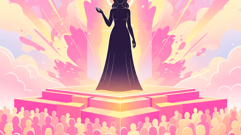 추모 행사 무대 위에 선 에리카 커크의 모습