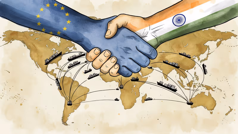 EU-인도 FTA 타결, 20년 만에 '무역 빅딜' 성사