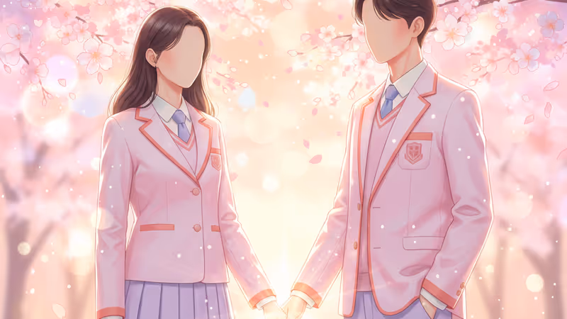 영화 우리 매일매일 티저 속 학교 복도에 서 있는 주인공들의 모습