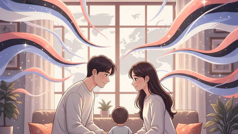 드라마 우리 우주의 주인공 노정의와 배인혁이 조카와 함께 있는 모습