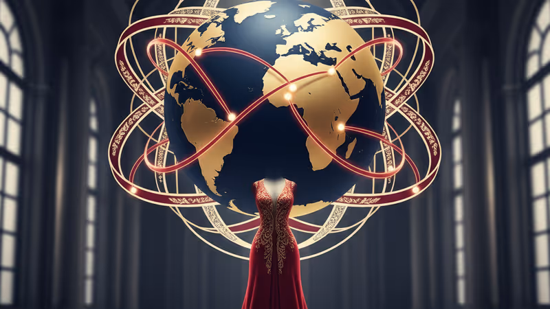 羅馬宮殿中展出的瓦倫蒂諾標誌性紅色禮服