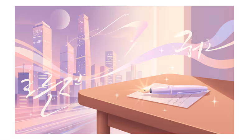 A handwritten marriage announcement letter by FAVE1 Jonghwan on a cozy desk