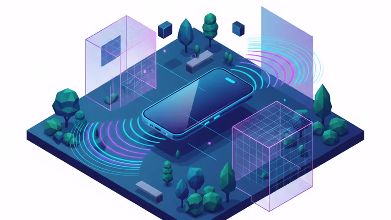 Conceptual image of 6GHz Wi-Fi signals in outdoor use