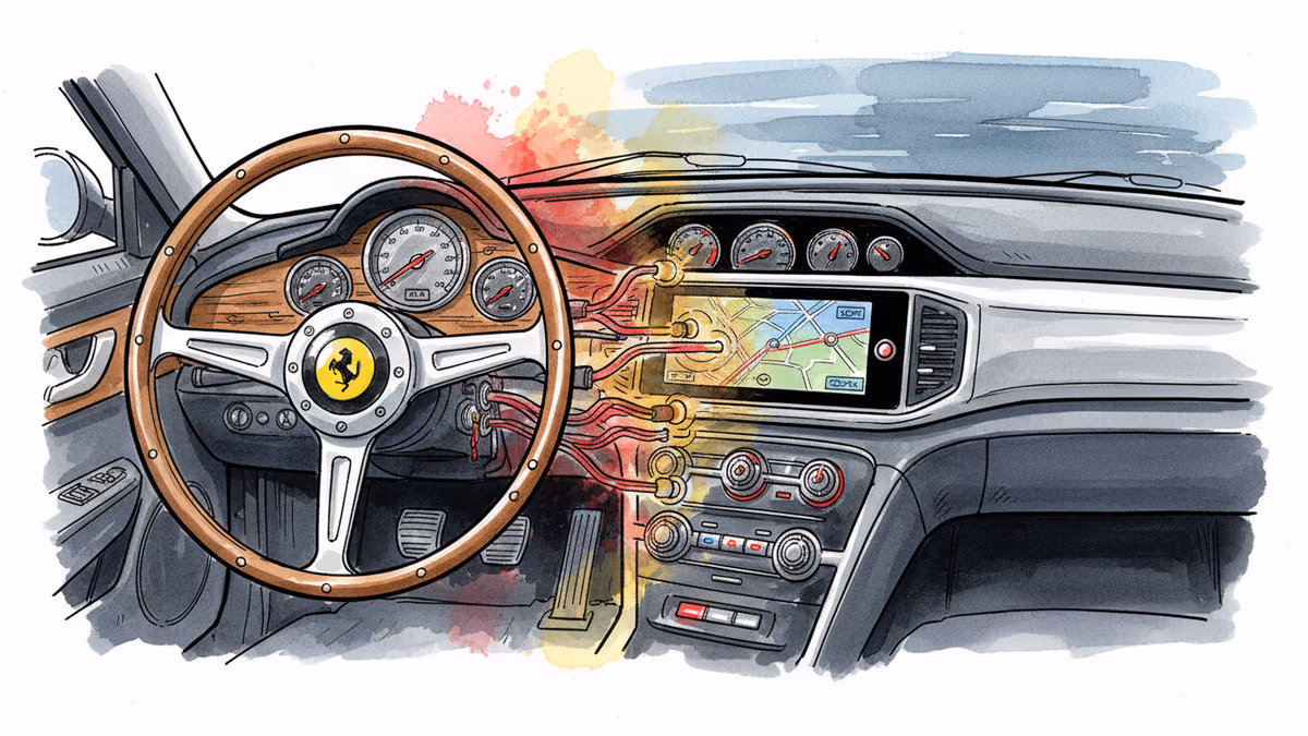 Ferrari's Electric Car Interior Designed by Jony Ive Goes Full Retro
