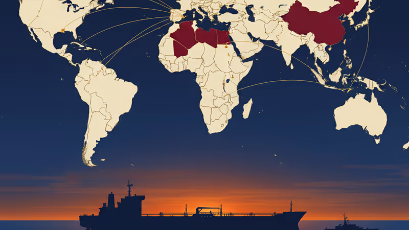 米海軍による制裁対象タンカーの監視・拿捕の様子