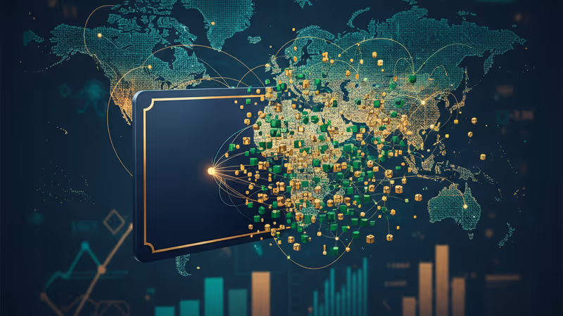 Conceptual visualization of Figure's blockchain equity platform