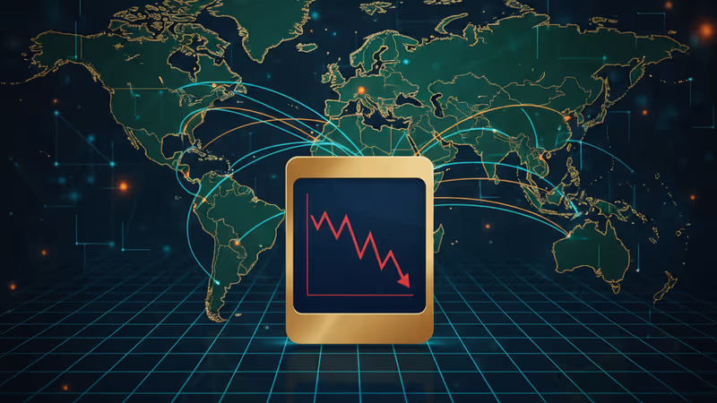 파일코인 가격 하락과 시장 지지선을 나타내는 기술적 분석 차트