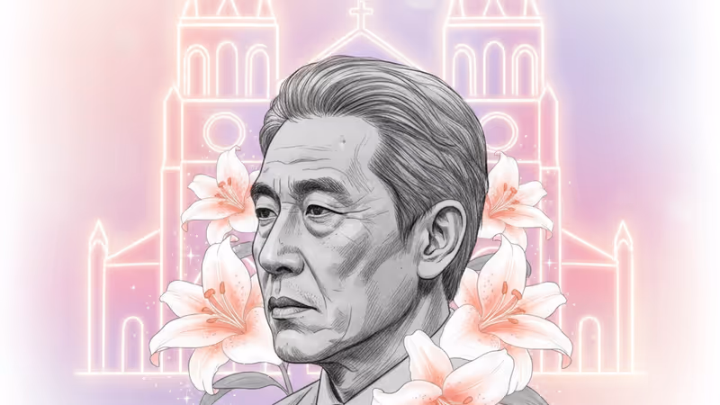 在明洞聖堂舉行的安聖基告別儀式現場